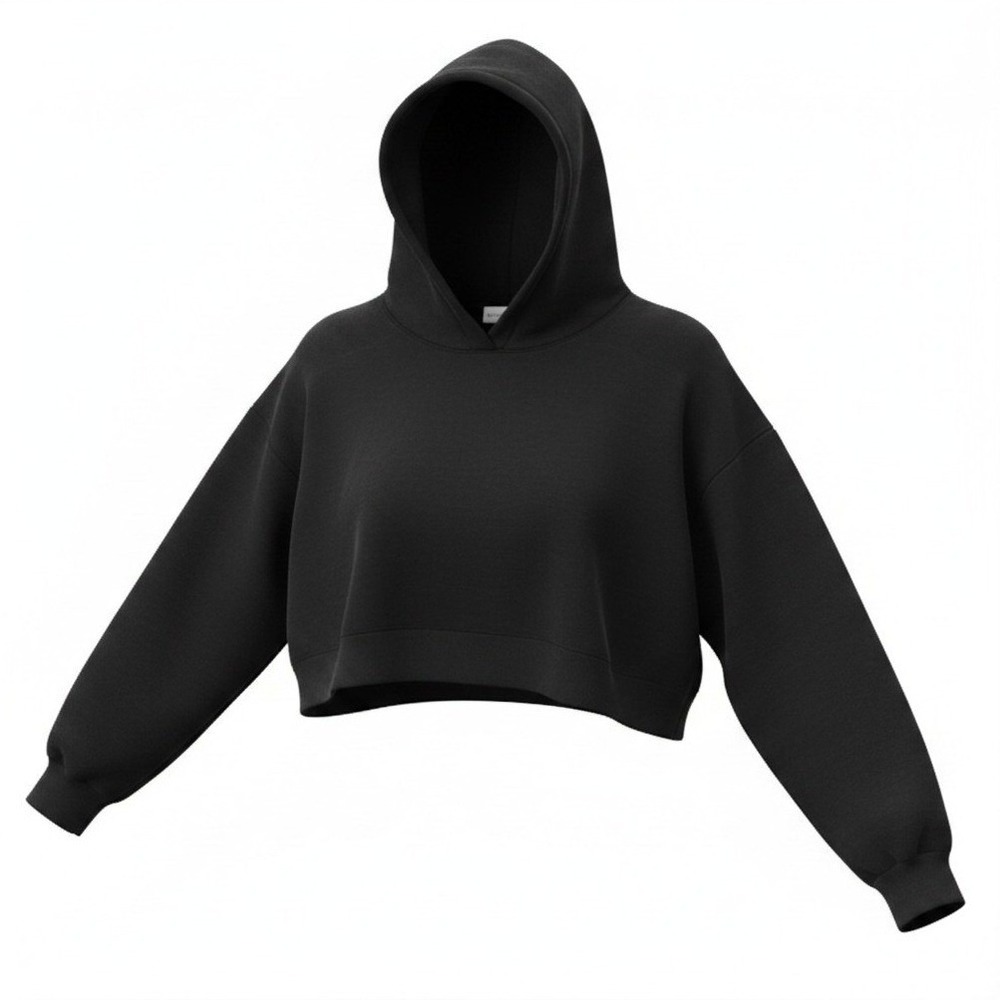 Beyond Yoga Cropped Hoodie Womens Medium Black Athleisure Activewear Streetwear